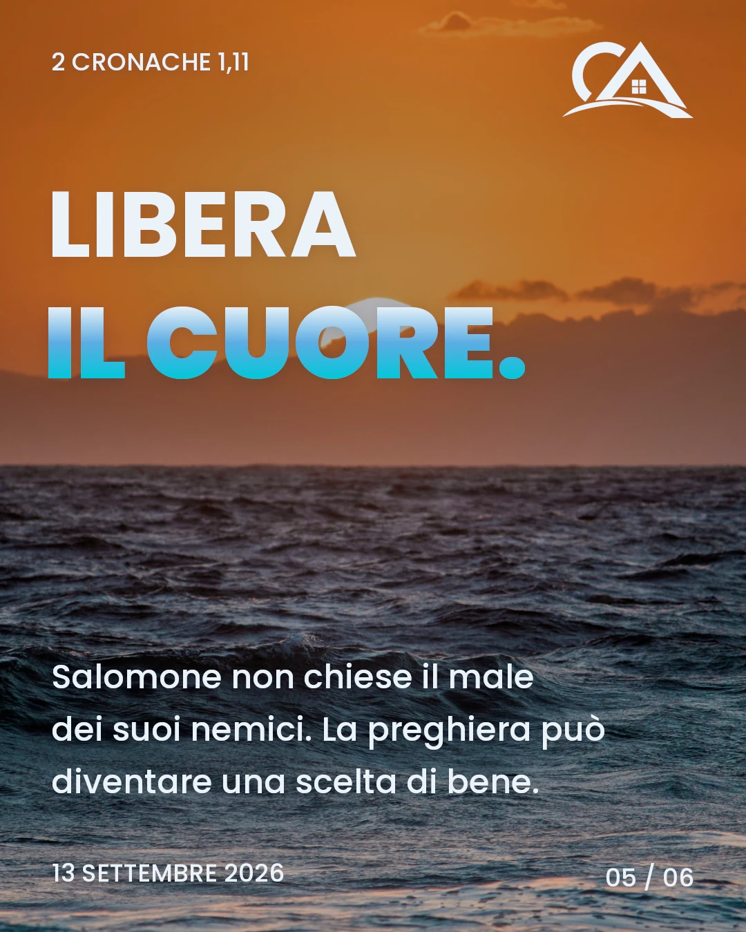 Libera il cuore, mare al tramonto